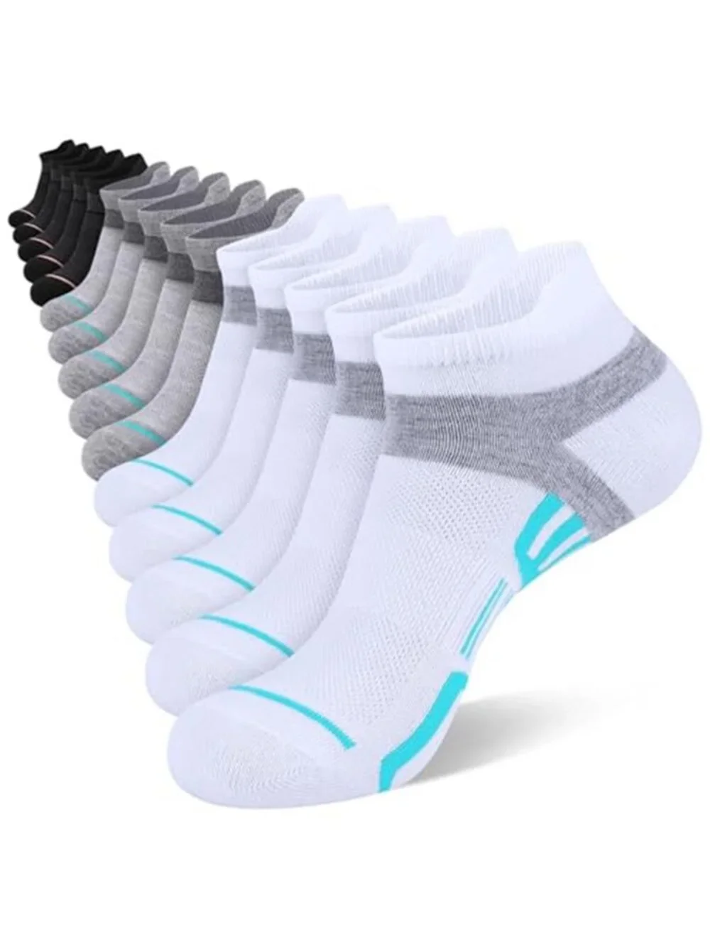 15 Pairs Womens Ankle Socks Lightweight Breathable Casual Low Cut Socks for